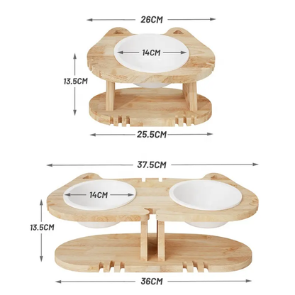 Pet Slow Feeder Cat Feeding Bowl with Holder