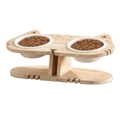 Pet Slow Feeder Cat Feeding Bowl with Holder